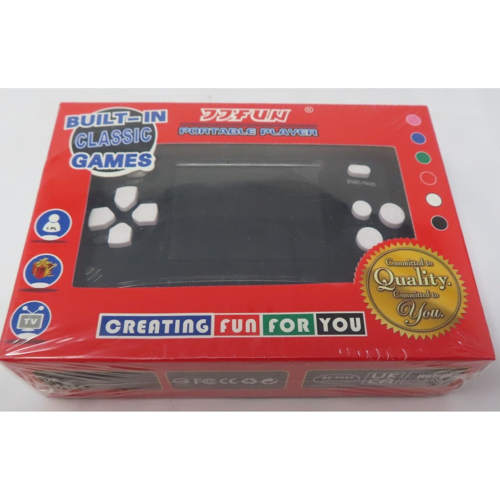 JJFUN Portable Handheld Game Console Built-in Classic Games Black QS4 QS1 New